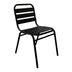 Scaun Sussie stack metal negru cu lamele din aluminiu 45x62x76 cm