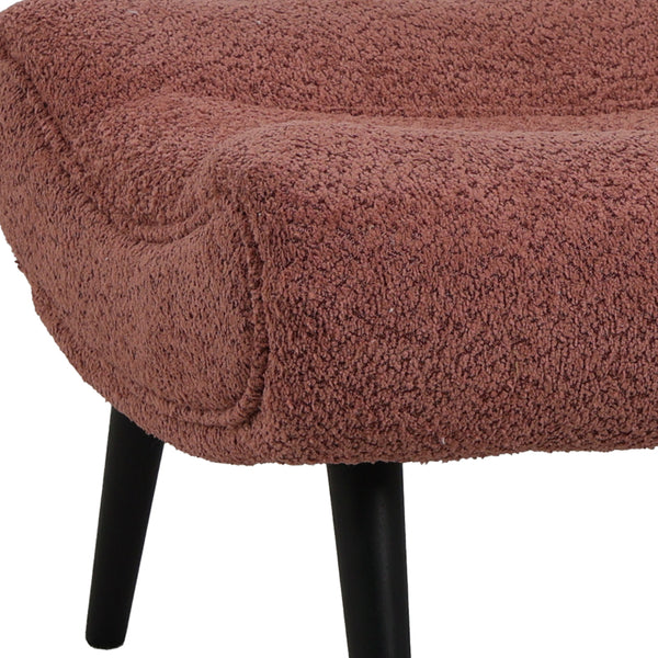 Scaun taburet - taburet cu suport texturat roz pudra, 68x58x40 cm