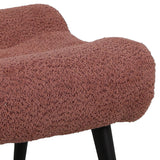 Scaun taburet - taburet cu suport texturat roz pudra, 68x58x40 cm