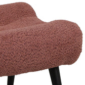 Scaun taburet - taburet cu suport texturat roz pudra, 68x58x40 cm, detaliu produs