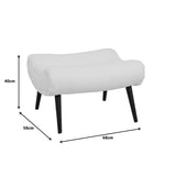 Scaun taburet - taburet cu suport texturat roz pudra, 68x58x40 cm