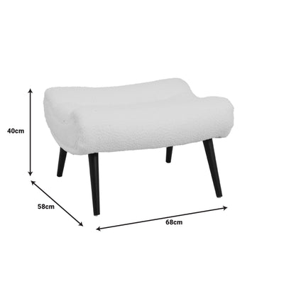 Scaun taburet - taburet cu suport texturat roz pudra, 68x58x40 cm, foto produs 6