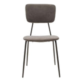 Scaun Tania, stofa si metal, 43x53x84 cm - Gri