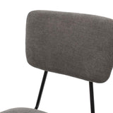 Scaun Tania, stofa si metal, 43x53x84 cm - Gri
