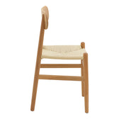 Scaun Thomas lemn Natural de fag-frânghie, Natural, 44x36x79 cm, detaliu produs