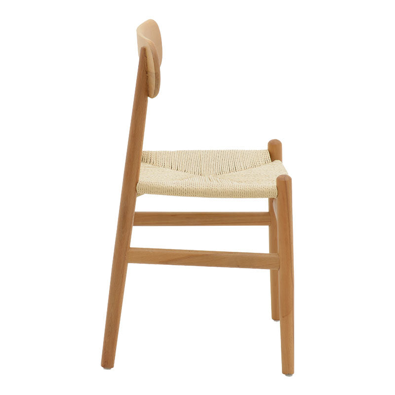 Scaun Thomas lemn Natural de fag-frânghie, Natural, 44x36x79 cm, detaliu produs