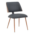 Scaun Ubane, negru pu-nuc 53x62x85 cm