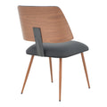 Scaun Ubane, negru pu-nuc, 53x62x85 cm, imagine suplimentara