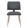 Scaun Ubane, negru pu-nuc, 53x62x85 cm, perspectiva suplimentara