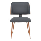 Scaun Ubane, negru pu-nuc, 53x62x85 cm