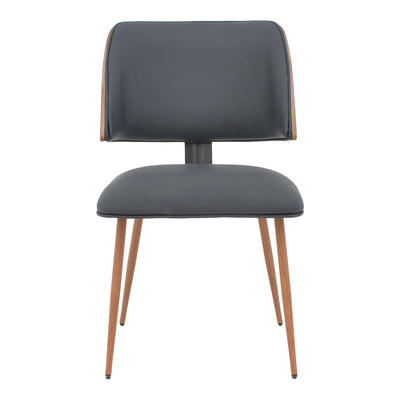 Scaun Ubane, negru pu-nuc, 53x62x85 cm, perspectiva suplimentara