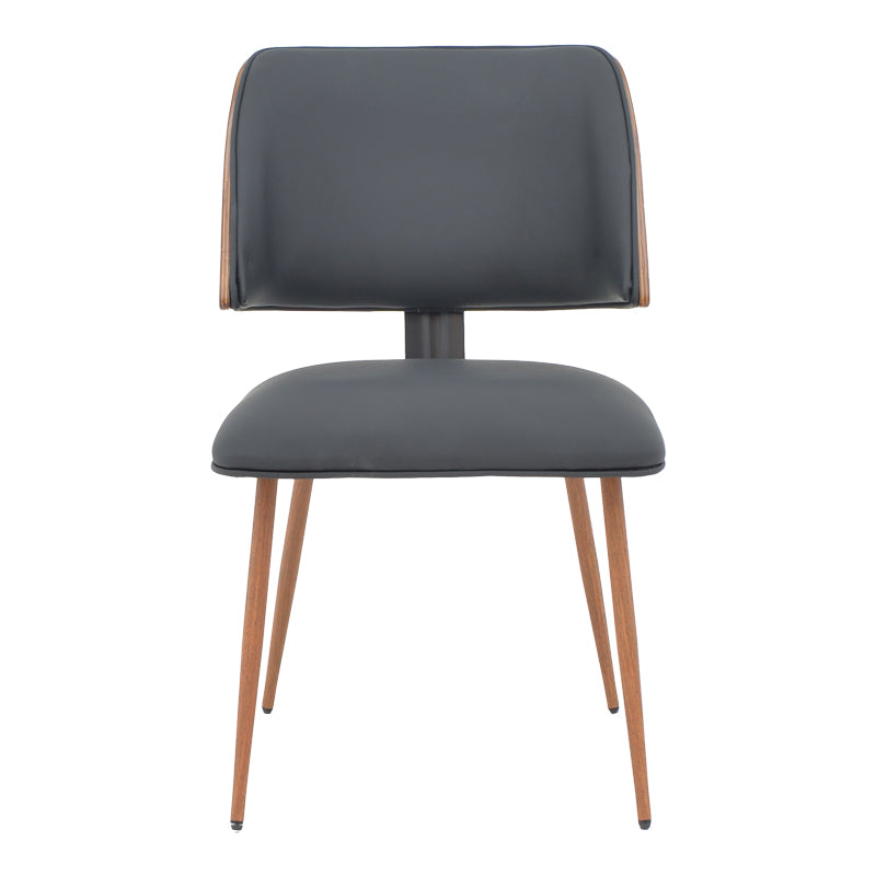 Scaun Ubane, negru pu-nuc, 53x62x85 cm, perspectiva suplimentara