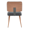 Scaun Ubane, negru pu-nuc, 53x62x85 cm, foto produs