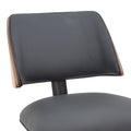 Scaun Ubane, negru pu-nuc, 53x62x85 cm, foto produs 6