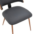 Scaun Ubane, negru pu-nuc, 53x62x85 cm, foto produs 7