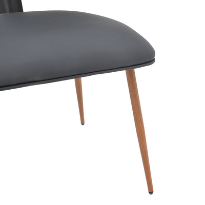 Scaun Ubane, negru pu-nuc, 53x62x85 cm, foto produs 8