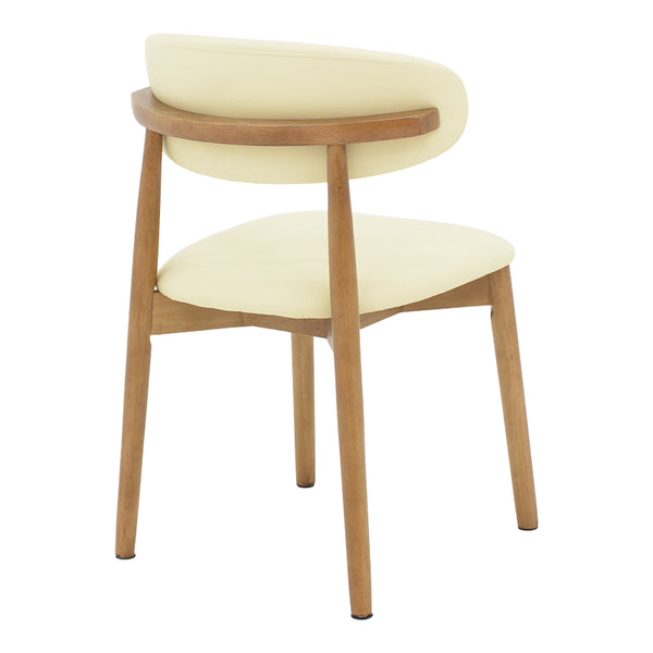 Scaun Ubene, de nuc si, bej, 46x58x79 cm