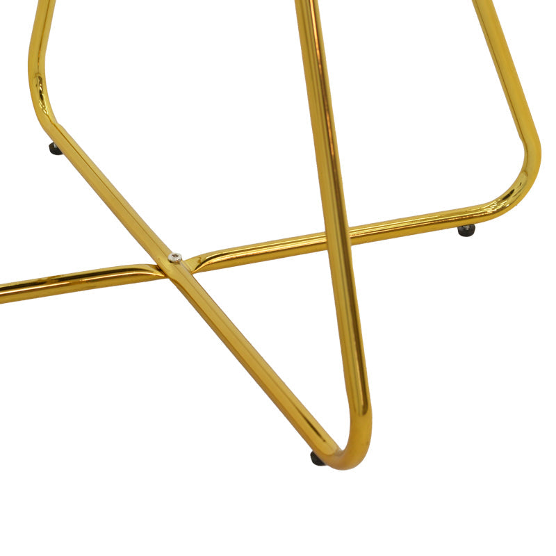 Scaun Valentina, catifea si metal, 65x60x82 cm - Bej