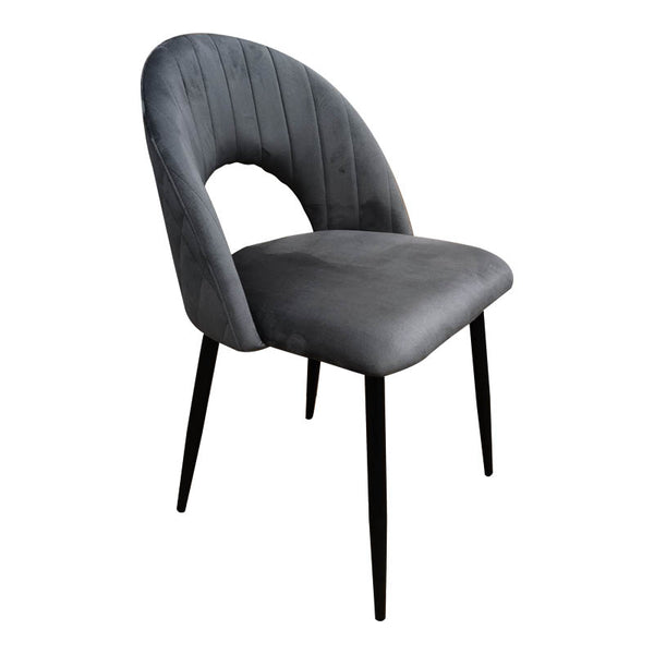 Scaun Lovingo, catifea si metal, 50x47x85 cm