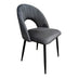 Scaun Velur Antacit Lovingo, Picioare metal Negru, Velur, 50x47x85 cm