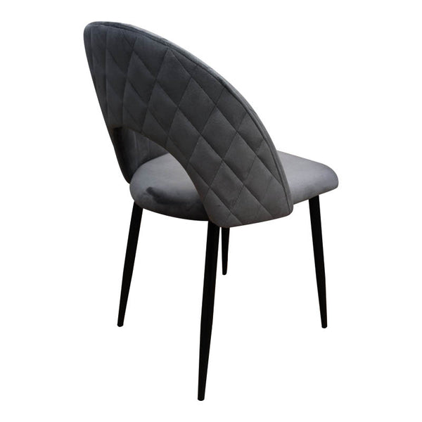 Scaun Lovingo, catifea si metal, 50x47x85 cm