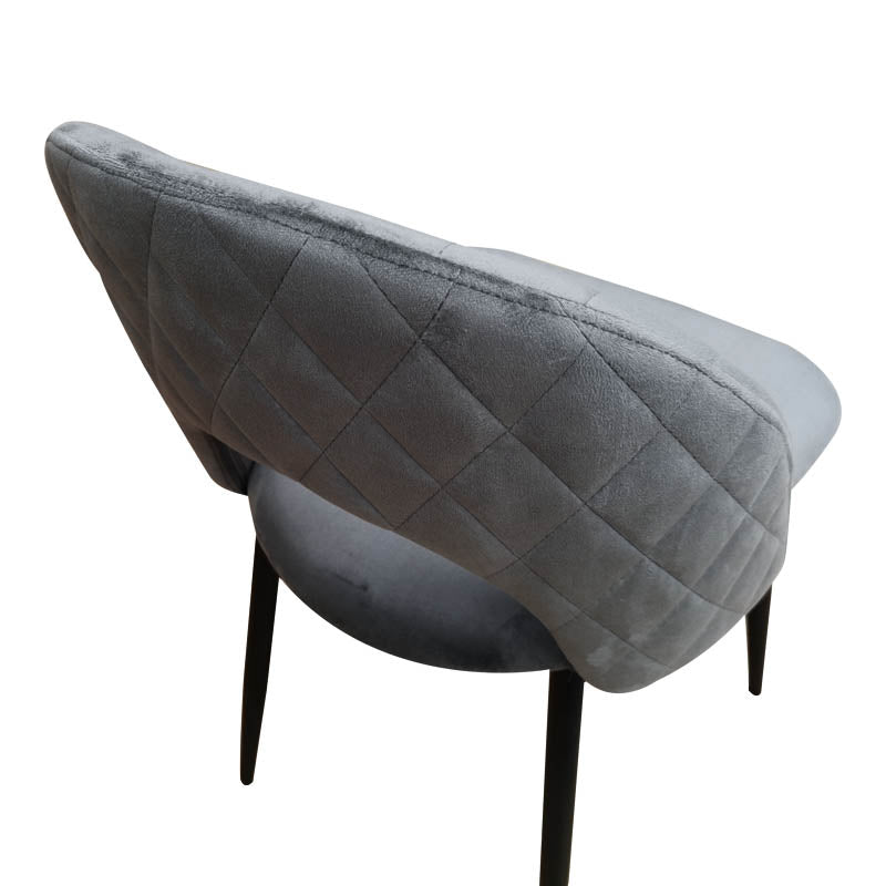 Scaun Velur Antacit Lovingo, Picioare metal Negru, Velur, 50x47x85 cm
