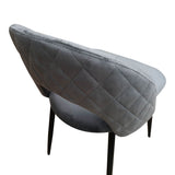Scaun Velur Antacit Lovingo, Picioare metal Negru, Velur, 50x47x85 cm
