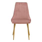 Scaun velur Azori, metal/Velur, Roz, 49x55x85 cm, perspectiva suplimentara