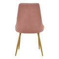 Scaun velur Azori, metal/Velur, Roz, 49x55x85 cm, foto produs