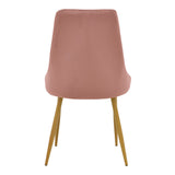 Scaun velur Azori, metal/Velur, Roz, 49x55x85 cm