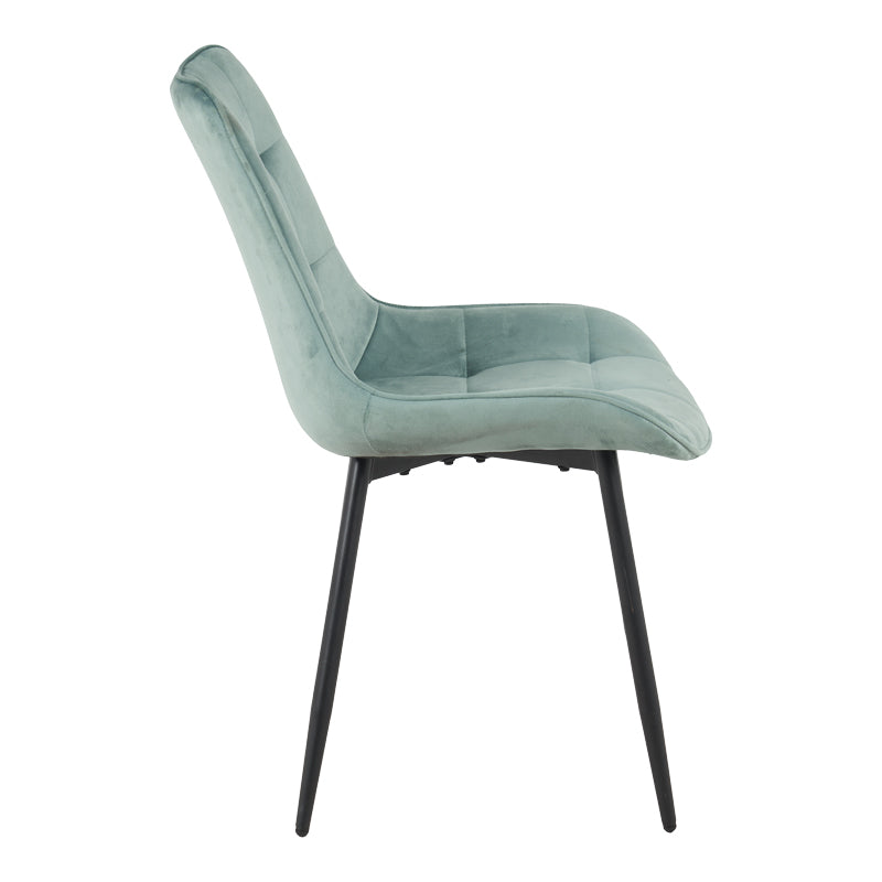 Scaun velvet Berne, Catifea, Verde, 53x62x84 cm