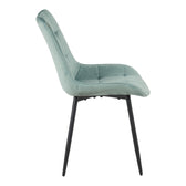 Scaun velvet Berne, Catifea, Verde, 53x62x84 cm, detaliu produs