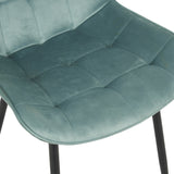 Scaun velvet Berne, Catifea, Verde, 53x62x84 cm