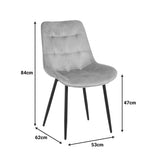 Scaun velvet Berne, Catifea, Verde, 53x62x84 cm