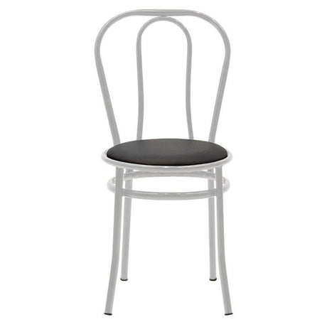 Scaun Vienna, metal, Negru, 47x40x85 cm