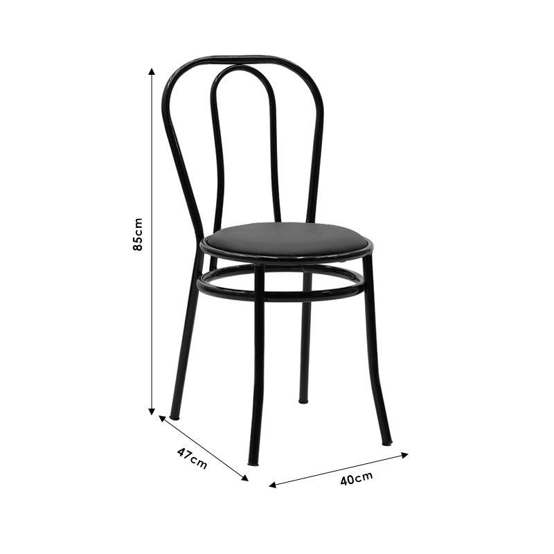 Scaun Vienna, metal, Negru, 47x40x85 cm, foto produs 7