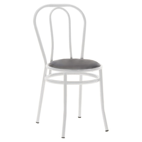Scaun Vienna, metal, Negru, 47x40x85 cm