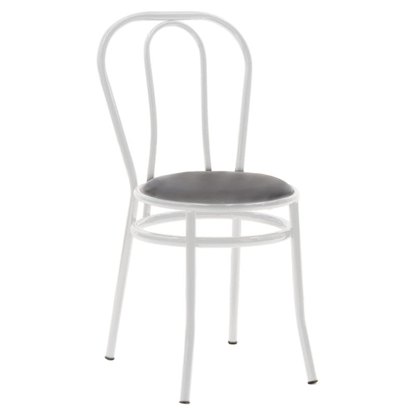 Scaun Vienna, metal, Negru, 47x40x85 cm