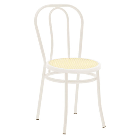 Scaun Vienna rattan metal, Alb - Bej, 100x200 cm