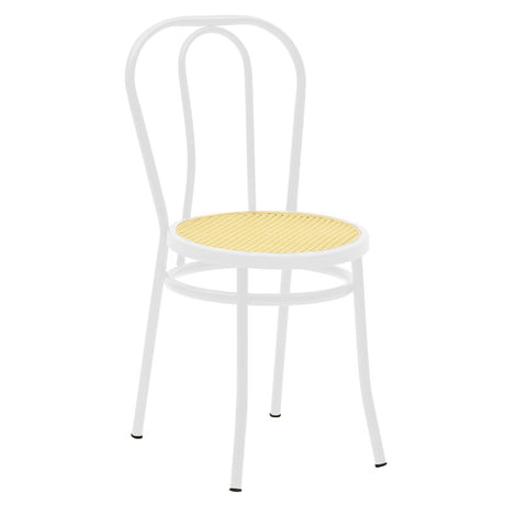 Scaun Vienna rattan metal, Alb - Bej, 100x200 cm