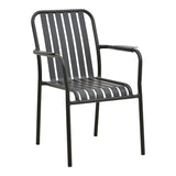 Scaun de exterior Vista stivuibil, aluminiu, Antracit, 62x60x84 cm - Negru