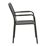 Scaun de exterior Vista stivuibil, aluminiu, Antracit, 62x60x84 cm - Negru