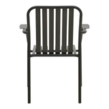 Scaun de exterior Vista stivuibil, aluminiu, Antracit, 62x60x84 cm - Negru