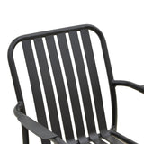 Scaun de exterior Vista stivuibil, aluminiu, Antracit, 62x60x84 cm - Negru