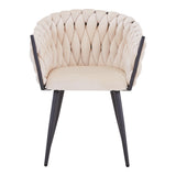 Scaun Vivian catifea, Diverse culori, 61x55x80 cm - Bej
