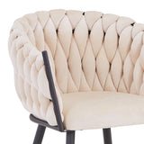 Scaun Vivian catifea, Diverse culori, 61x55x80 cm - Bej