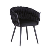 Scaun Vivian catifea, Diverse culori, 61x55x80 cm - Negru