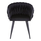 Scaun Vivian catifea, Diverse culori, 61x55x80 cm - Negru