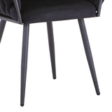 Scaun Vivian catifea, Diverse culori, 61x55x80 cm - Negru
