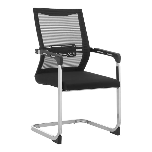 Scaun vizitator Chromatic, mesh si metal, Negru, 54x53x97 cm